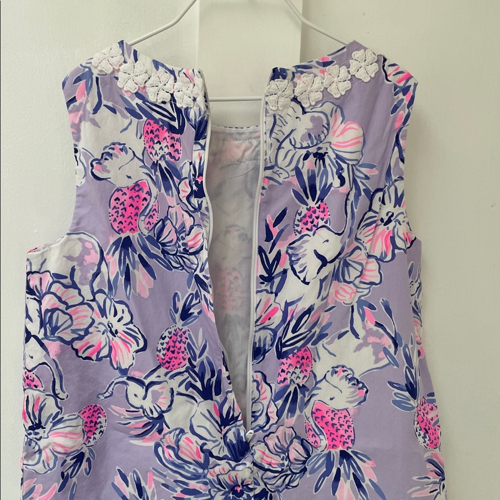 LILLY PULITZER Girls Little Lilly Classic Shift Dress Trunks in the Air Size 10 - Picture 8 of 13